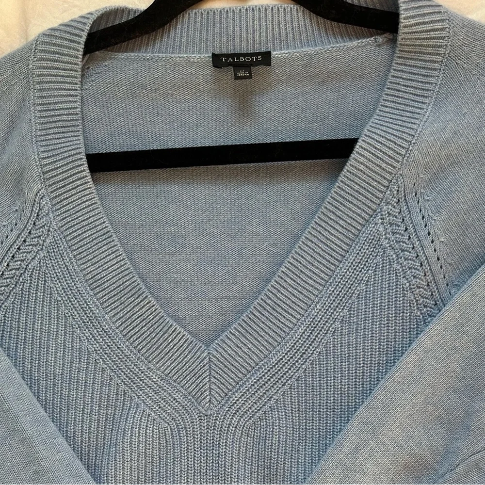Talbots Light Blue V-Neck Sweater